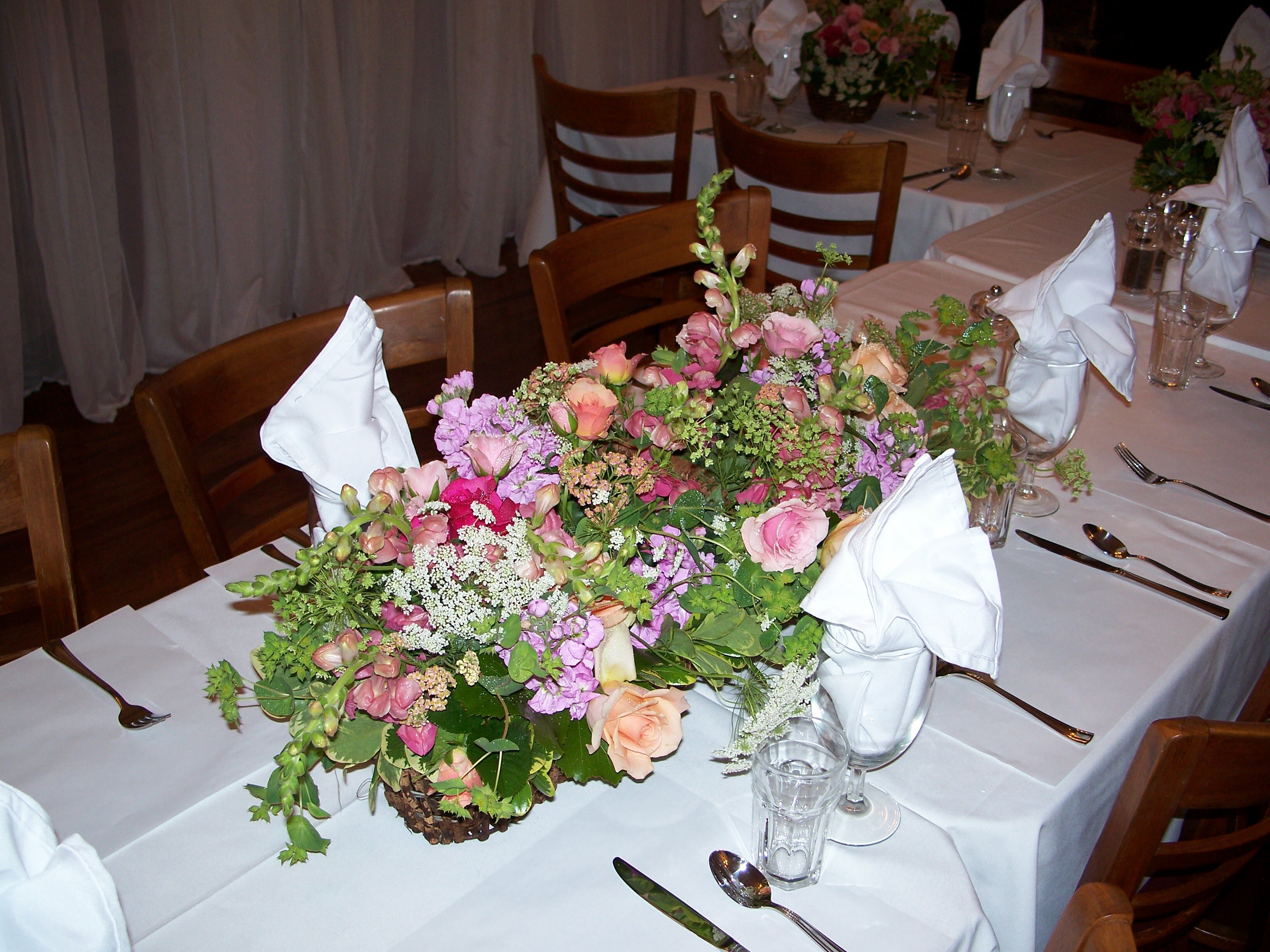 Bridesmaid luncheon tables